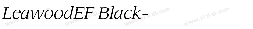 LeawoodEF Black字体转换
